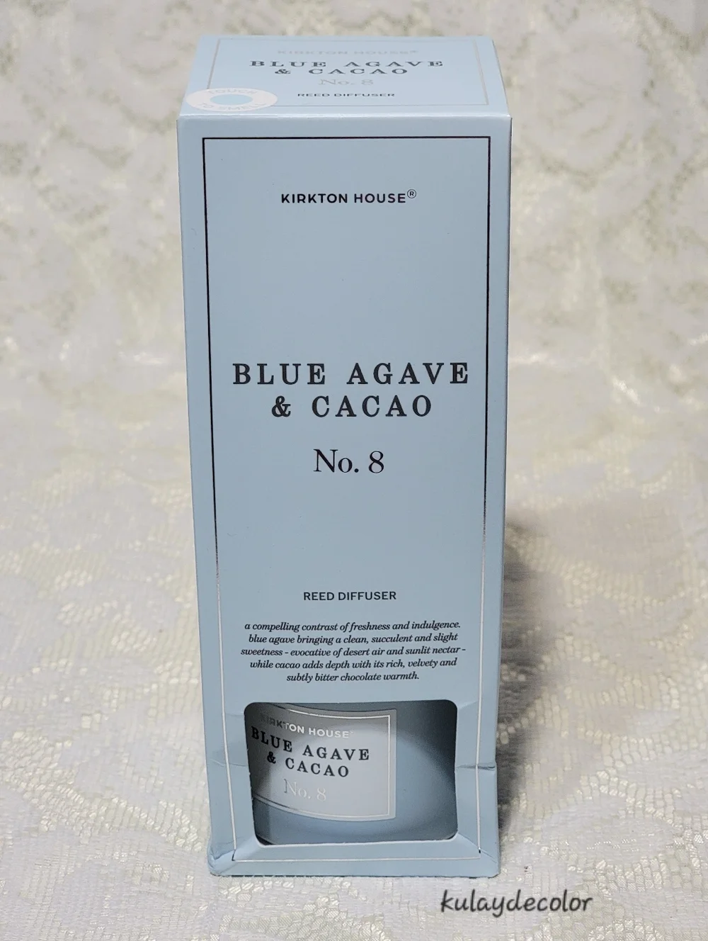 Kirkton House Blue Agave & Cacao No. 8 Reed Diffuser - 3.4 Fl oz. (100mL)